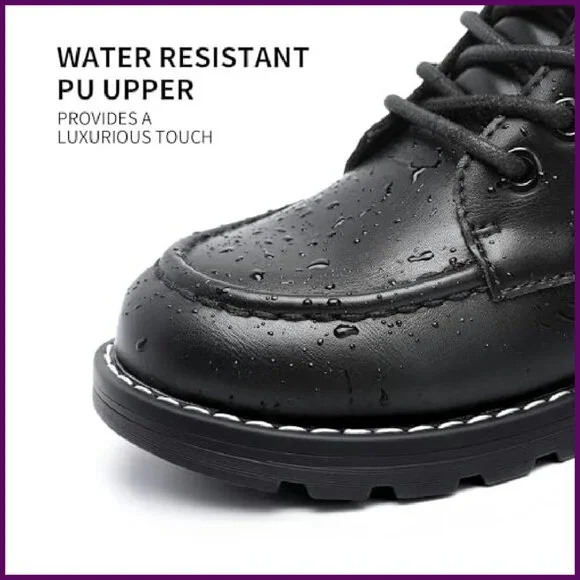 Kids Ankle Snow Boots Winter Casual Dress Shoes Side Zipper